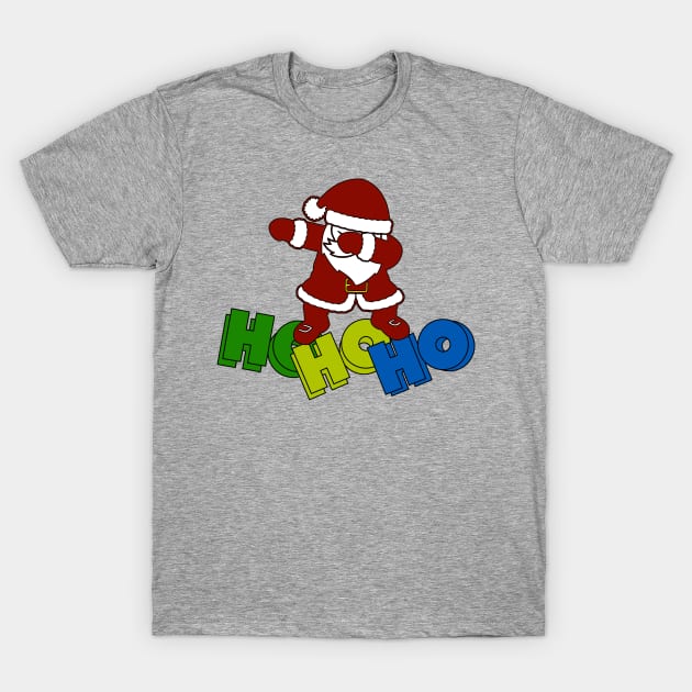 Santa Dabbing Ho! Ho! Ho! T-Shirt by FamiLane